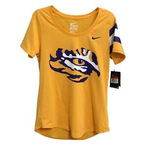 The Nike Tee / LSU Tiger Eye Graphic T-Shirt / Short Sleeve / Gold / Large